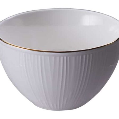 Porseleinen Kom Nippon White - Wit met Gouden Lijnen - 350ml 11.4cm | Tokyo Design Studio