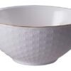 Porseleinen Kom Nippon White - Wit met Gouden Rand - 550ml 15x7cm | Tokyo Design Studio