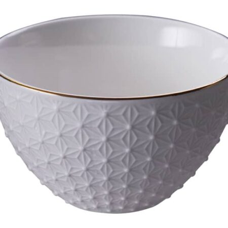 Porseleinen Kom met Gouden Rand - Nippon White - 350ml - 11.4 x 6cm | Tokyo Design Studio