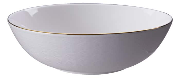 Porseleinen Kom met Gouden Rand - Tokyo Design Studio - Nippon White - 1100ml - 21cm | Tokyo Design Studio