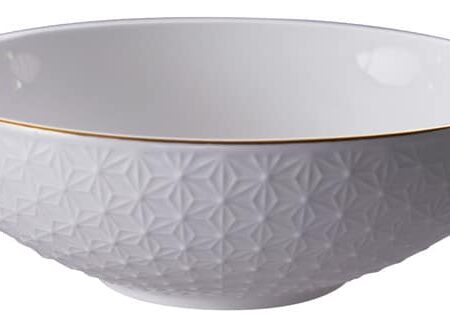 Porseleinen Kom met Sterpatroon - Nippon White - 780ml 19x5.5cm | Tokyo Design Studio