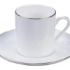 Porseleinen Kop en Schotel met Gouden Rand - Nippon White - 11.5cm 100ml | Tokyo Design Studio