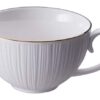 Porseleinen Kopje - Nippon White - 250ml - Wit met Gouden Rand | Tokyo Design Studio