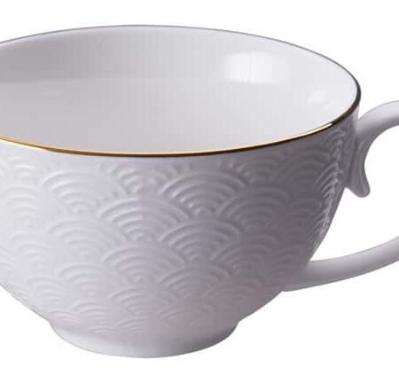 Porseleinen Kopje met Golvenpatroon - Tokyo Design Studio - Nippon White - 250ml | Tokyo Design Studio
