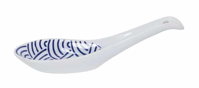 Porseleinen Lepel - Nippon Blue - Tokyo Design Studio - Golven - 13.8 x 4.8cm | Tokyo Design Studio