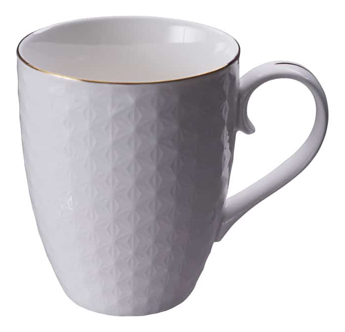Porseleinen Mok met Gouden Rand - Nippon White - 380ml 8.5x10.2cm | Tokyo Design Studio