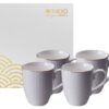 Porseleinen Mokset met Gouden Rand - Nippon White - 4-delig - 380ml | Tokyo Design Studio
