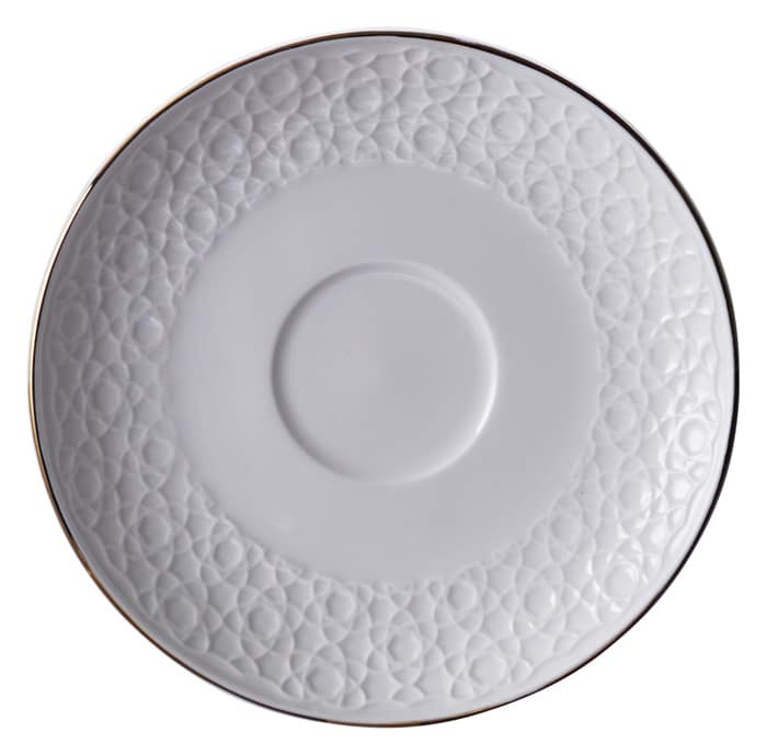 Porseleinen Onderzetter - Nippon White - Goudgestreept - 180ml | Tokyo Design Studio