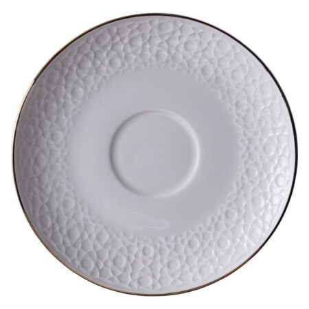 Porseleinen Onderzetter Nippon White - Wit met Gouden Strepen - 250ml | Tokyo Design Studio