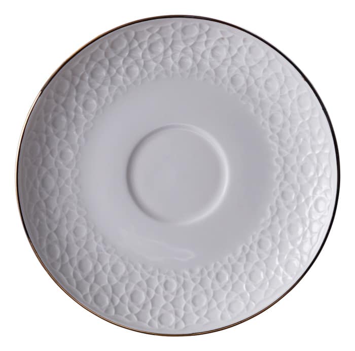 Porseleinen Onderzetter Nippon White - Wit met Gouden Strepen - 250ml | Tokyo Design Studio