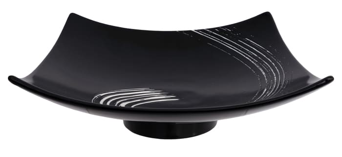 Porseleinen Serveerbord Zwart Maru - 25.4 x 25.4 cm | Geen Merk