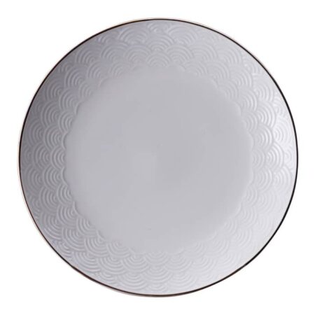 Porseleinen cakebord met golven - Tokyo Design Studio - Nippon White - 15cm | Tokyo Design Studio