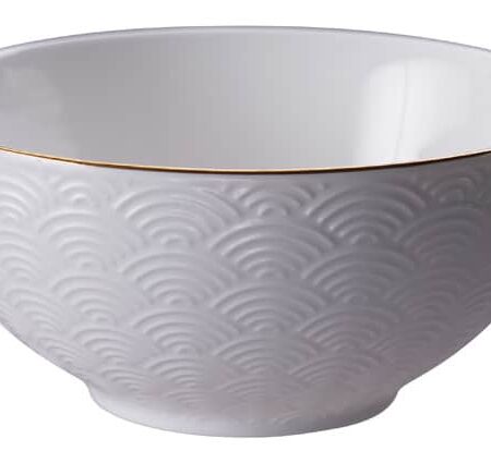 Porseleinen kom met gouden rand - Nippon White - 15cm 550ml | Tokyo Design Studio