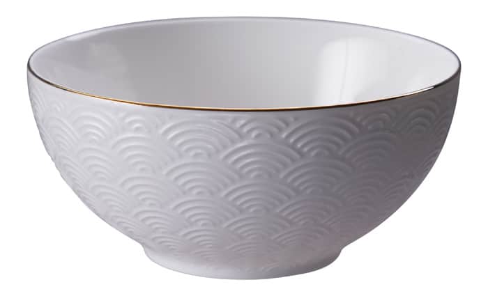 Porseleinen kom met gouden rand - Nippon White - 15cm 550ml | Tokyo Design Studio