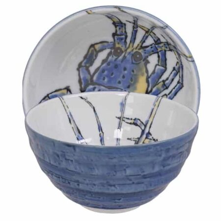 Porseleinen noedelkom met kreeftontwerp - Tokyo Design Studio - 950ml - 16 x 8.5 cm | Tokyo Design Studio