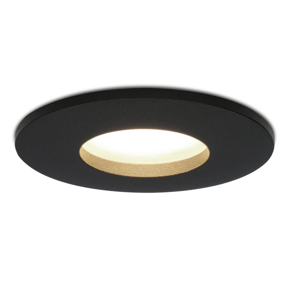 Porto Inbouwspot LED - Dimbaar - GU10 - 4 Watt - 4000K Neutraal Wit IP44 spatwaterdicht - Zwart - Voor binnen