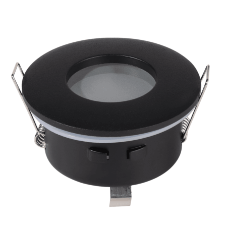 Porto - LED Inbouwspot - Armatuur - Diameter 83mm - GU10 Fitting incl. lamphouder - Rond - IP44 voor badkamer en buiten - Zwart | HOFTRONIC