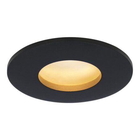 Porto - LED platte inbouwspots met lage inbouwdiepte 60mm - 6 Watt 570 Lumen - 2700K Warm wit - GU10 LED Module - Dimbaar - Rond - IP44 voor badkamer