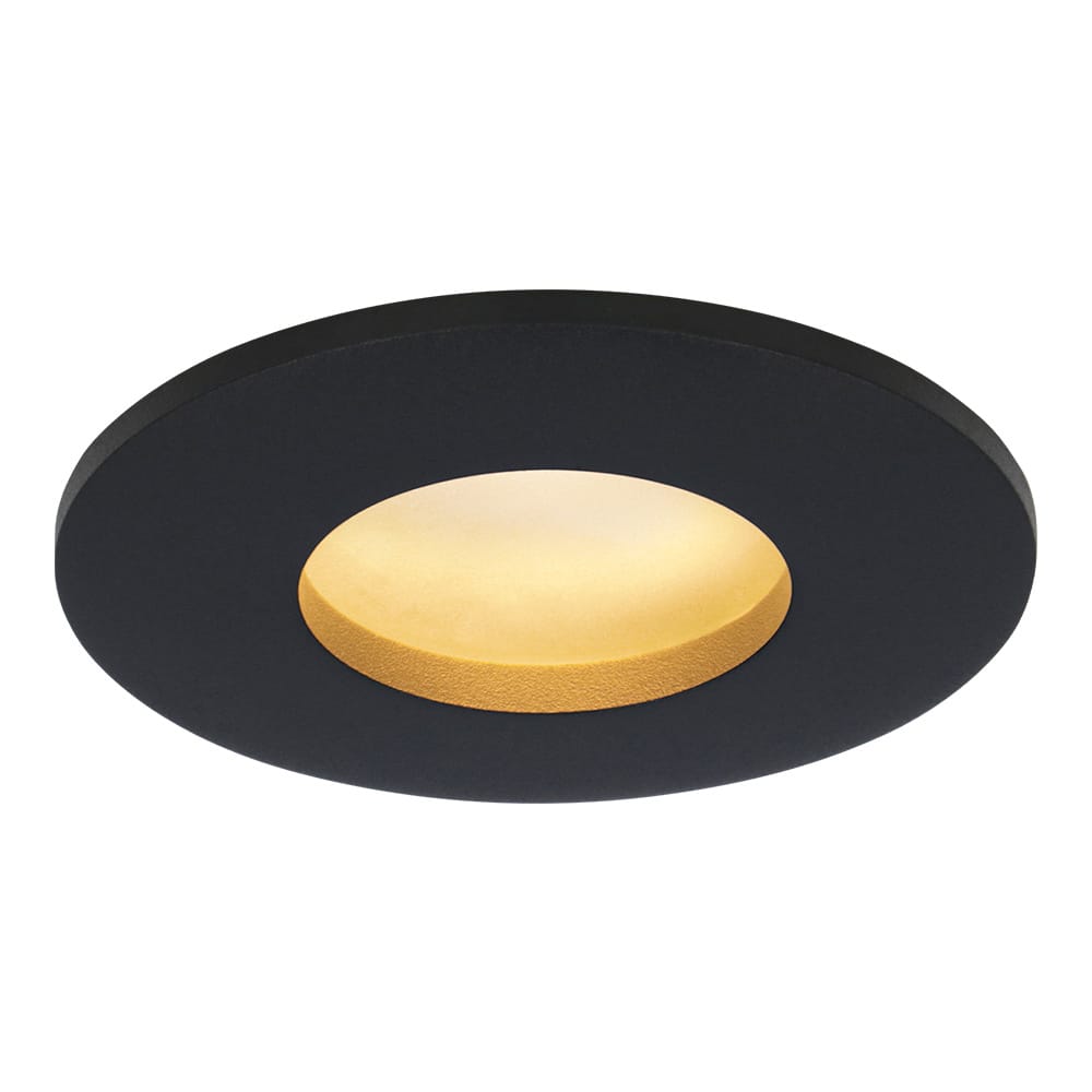 Porto - LED platte inbouwspots met lage inbouwdiepte 60mm - 6 Watt 570 Lumen - 2700K Warm wit - GU10 LED Module - Dimbaar - Rond - IP44 voor badkamer