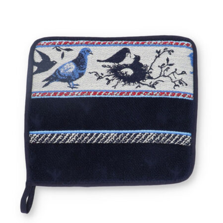Pot holder Birds dark blue | Bunzlau Castle