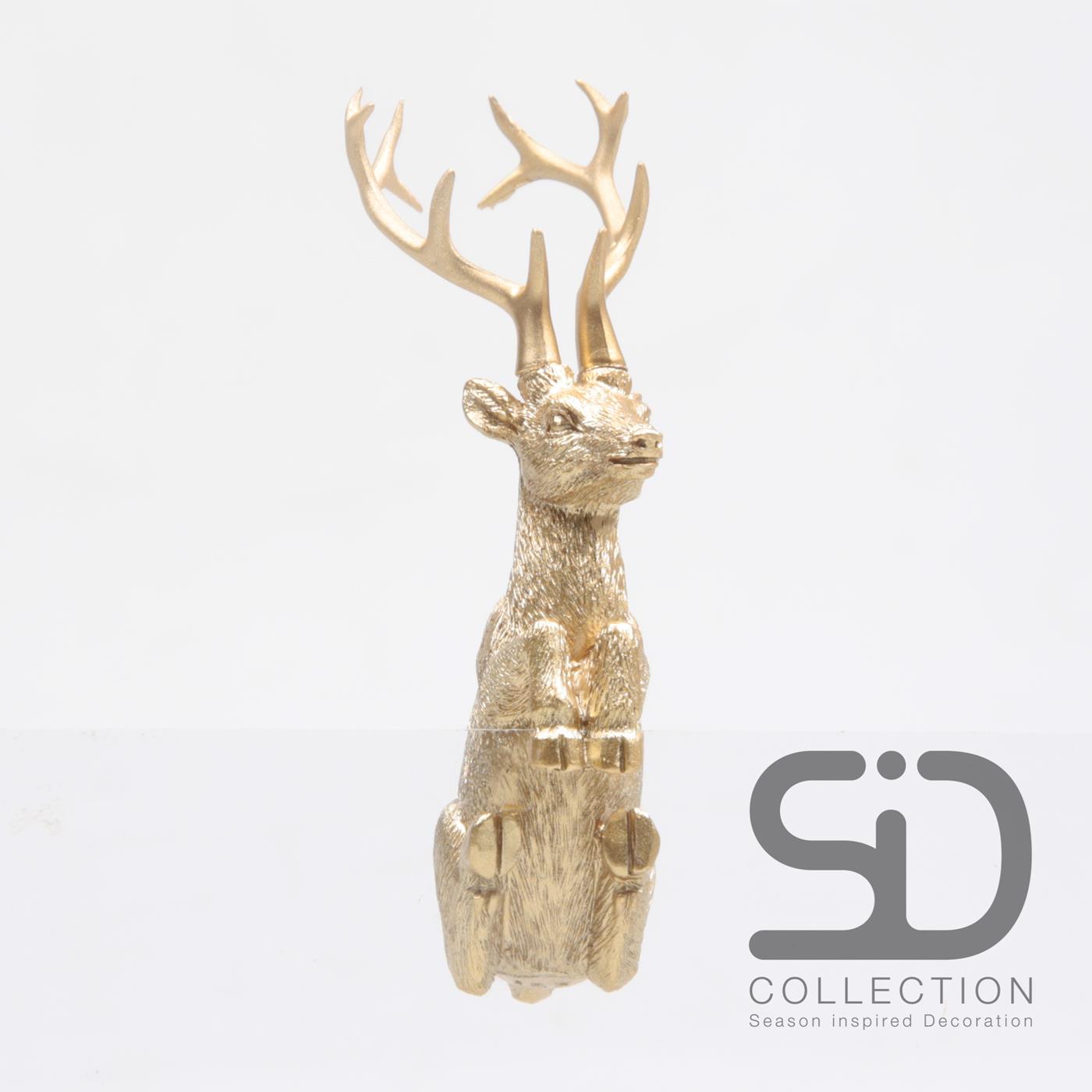 Pothanger hert goud 7cm | Season Inspired Decoration