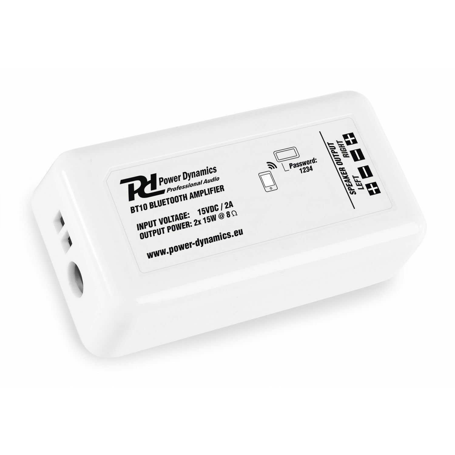 Power Dynamics BT10 Bluetooth inbouw versterker - 2x 30W | Power Dynamics