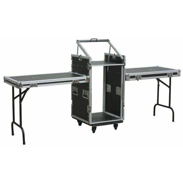 Power Dynamics F16U10T 19" 16U Rackcase met tafels | Power Dynamics