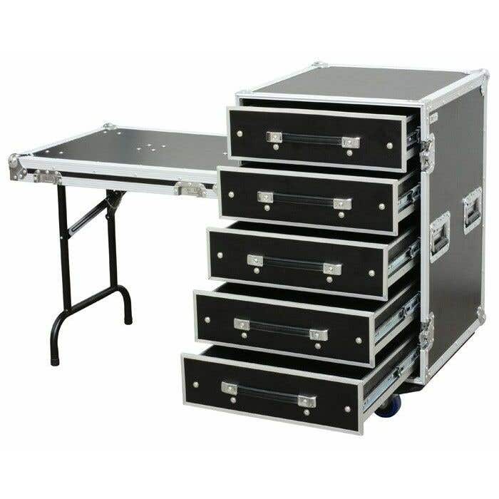 Power Dynamics PD-FA6 flightcase met 5 lades en tafel | Power Dynamics