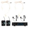 Power Dynamics PD220B UHF systeem met 2 draadloze bodypack microfoons | Power Dynamics