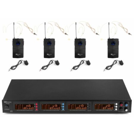 Power Dynamics PD504B digitaal draadloos microfoonsysteem met 4 | Power Dynamics
