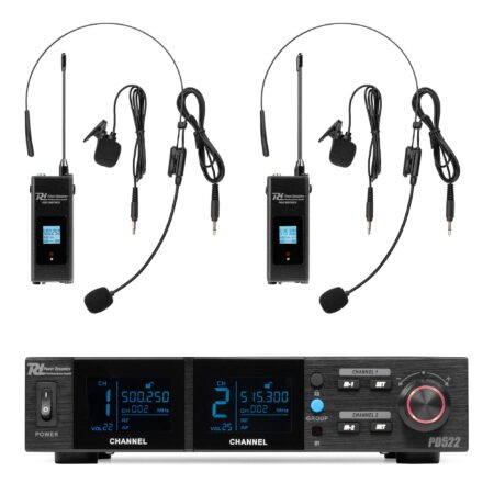 Power Dynamics PD522B microfoonsysteem met 2 UHF bodypack microfoons - | Power Dynamics