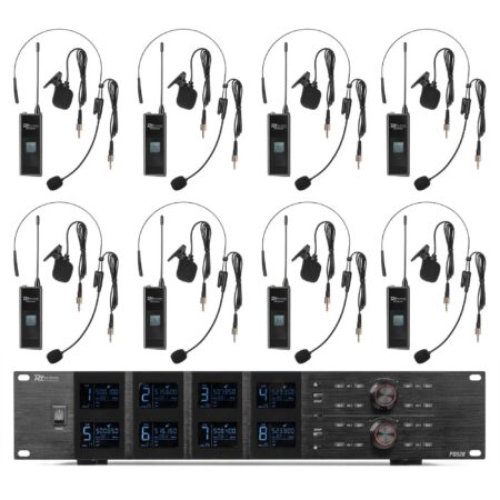 Power Dynamics PD528B UHF draadloos microfoonsysteem met 8 bodypack | Power Dynamics