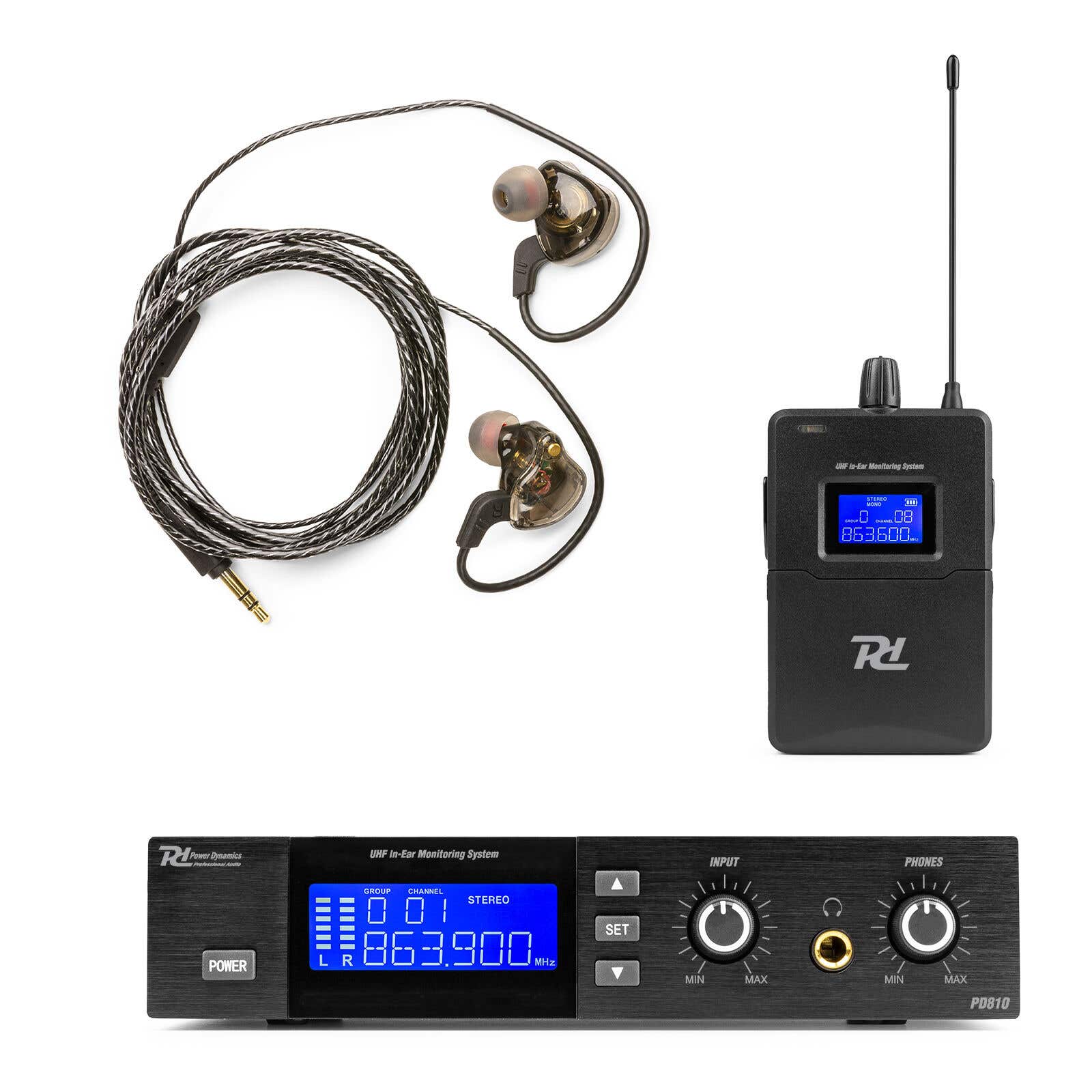 Power Dynamics PD810 - UHF Draadloos In Ear Monitorsysteem | Power Dynamics