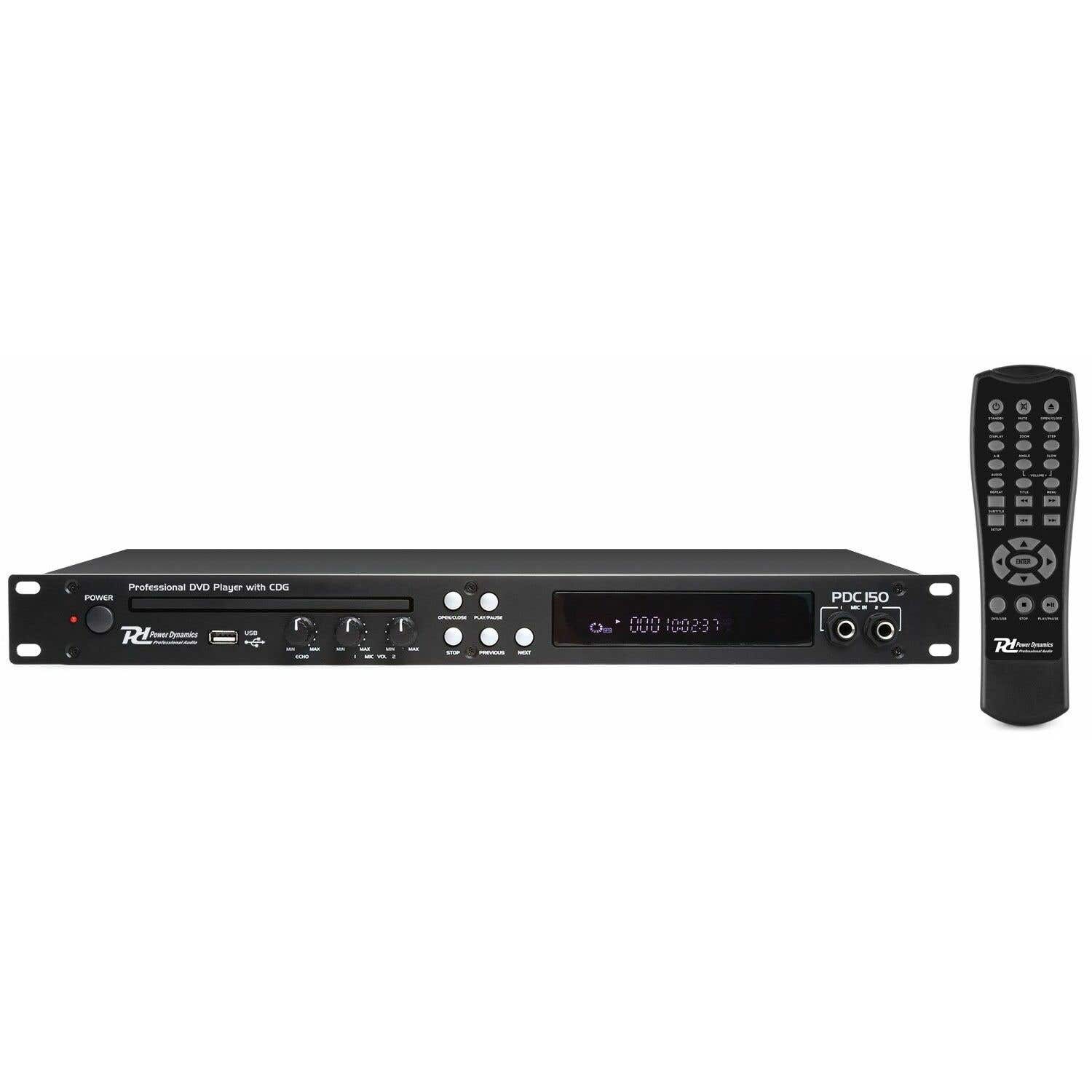Power Dynamics PDC150 19" DVD/CD+G en USB speler | Power Dynamics