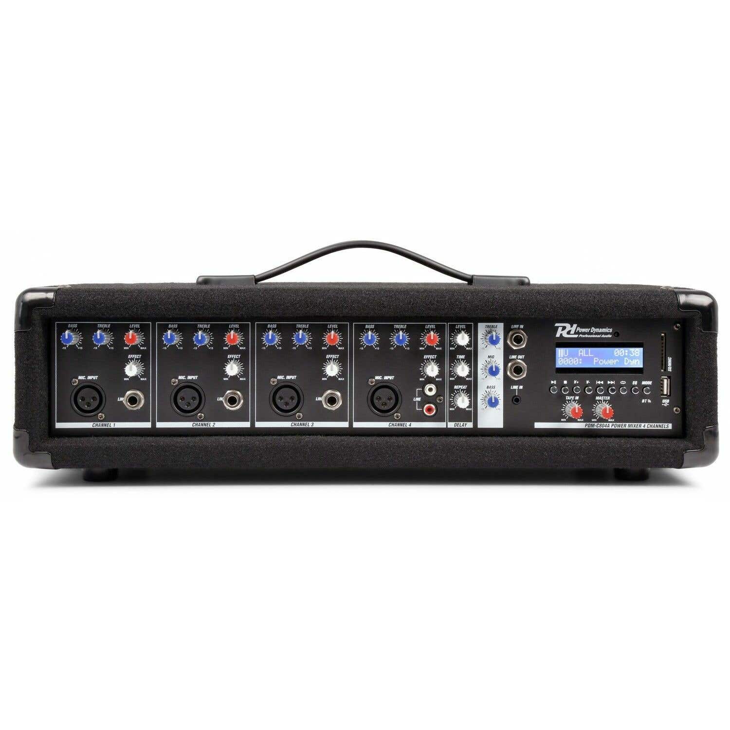 Power Dynamics PDM-C405A 4 kanaals mixer met ingebouwde versterker | Power Dynamics