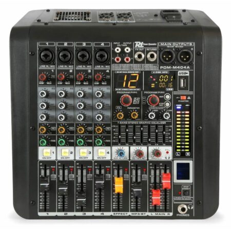Power Dynamics PDM-M404A 4 kanaals muziek mixer / versterker | Power Dynamics