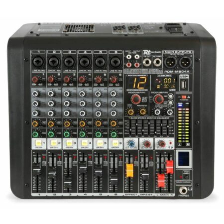 Power Dynamics PDM-M604A 6 kanaals muziek mixer / versterker | Power Dynamics