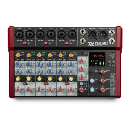 Power Dynamics PDM-Y801 mixer - 8 kanaals mengpaneel met Bluetooth | Power Dynamics