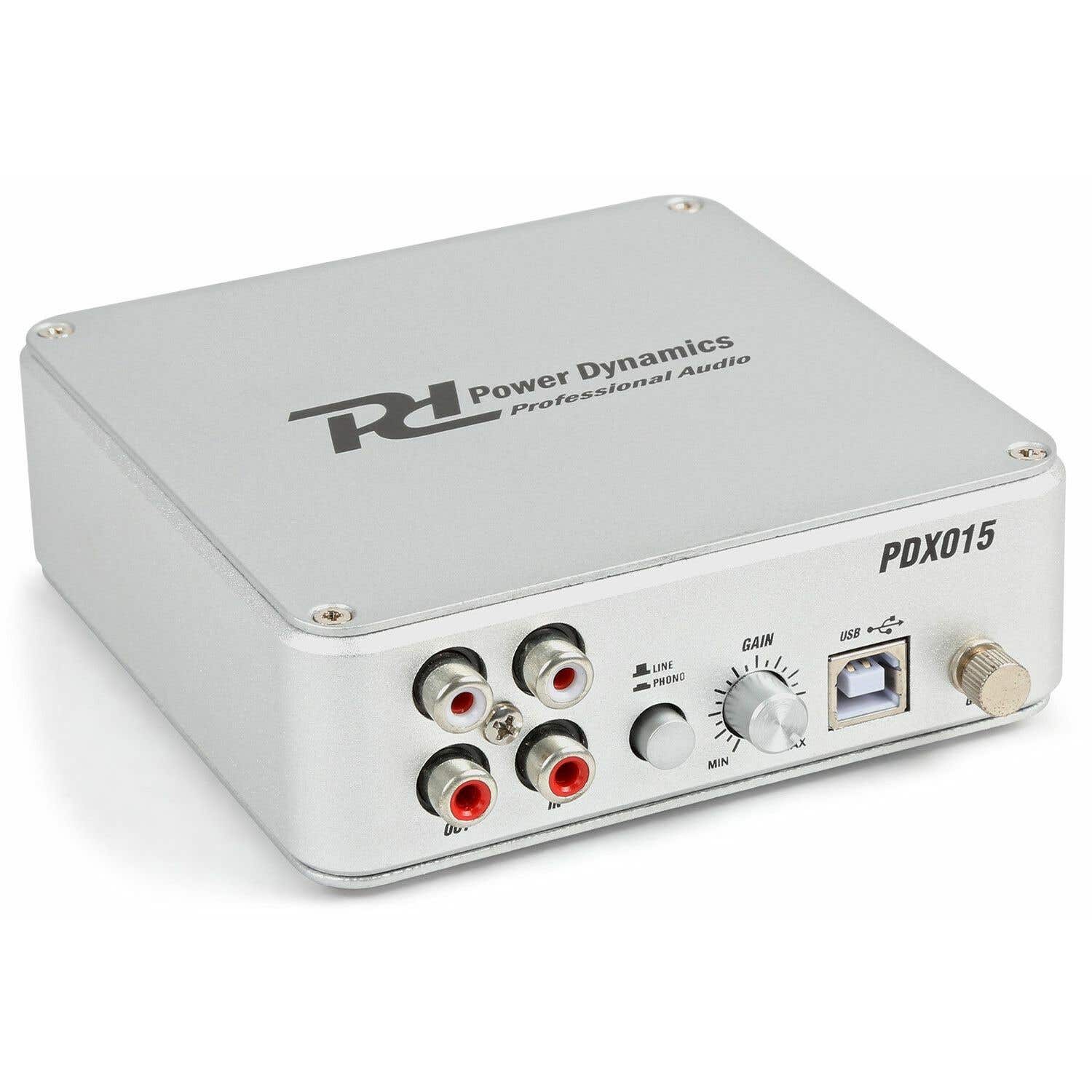Power Dynamics PDX015 LP's digitaliseren Phono USB Voorversterker | Power Dynamics