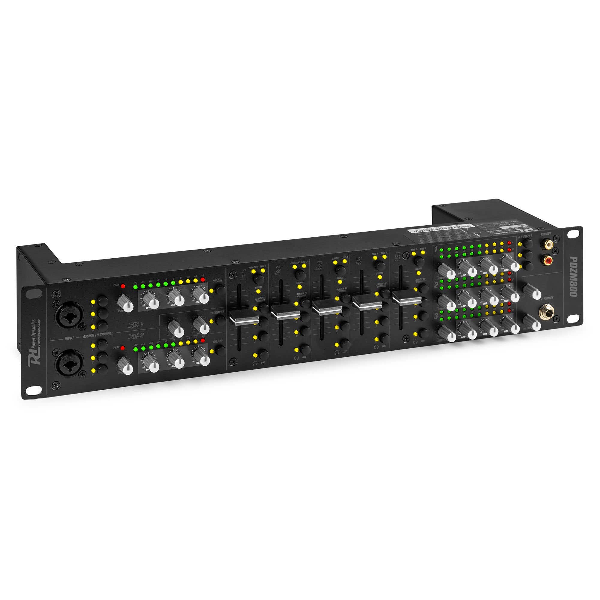 Power Dynamics PDZM800 installatiemixer met 3 zones | Power Dynamics