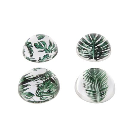 Presse papier glas 'Botanisch' Ø8x4cm | Z