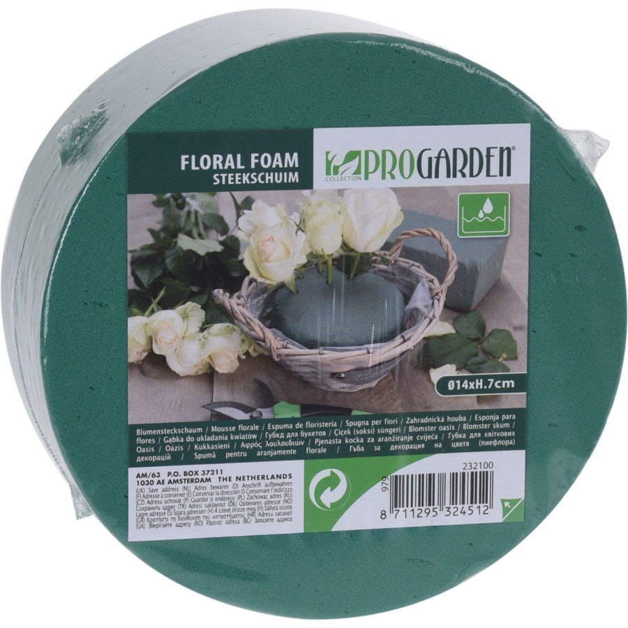 Pro Garden steekschuim rond 14x7cm |