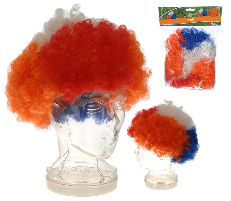 Pruik Holland Rood Wit Blauw oranje | Merkloos