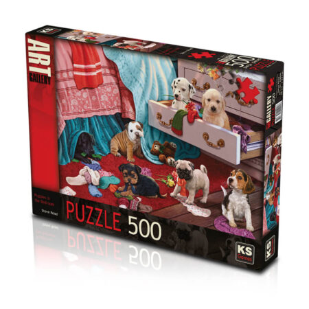 Puppies in the bedroom 500 stukjes puzzel | KS Games