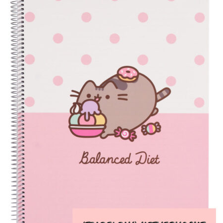 Pusheen A4 notebook met lijntjes - Balanced Diet | Pusheen