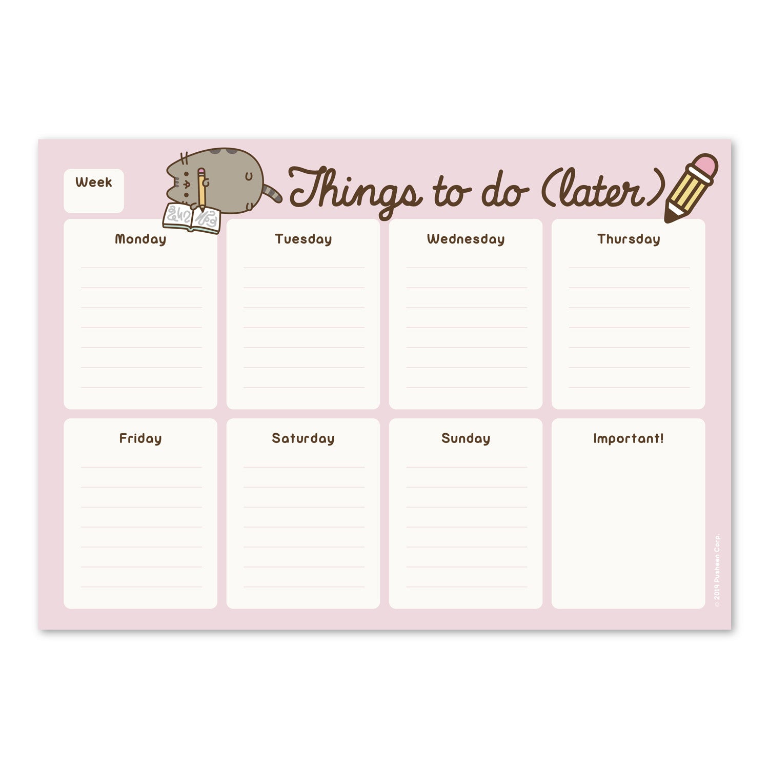 Pusheen Weekplanner - Rose Collection | Pusheen