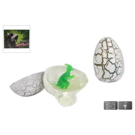 Putty ei met dinosaurus en licht 9cm | Dinoworld