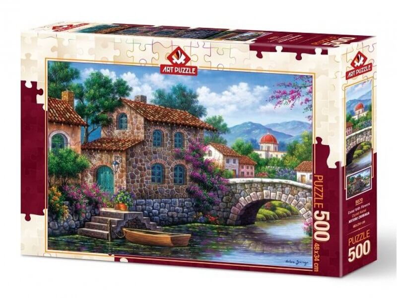 Puzzel Canal With Flowers 500 stukjes | Art Puzzle