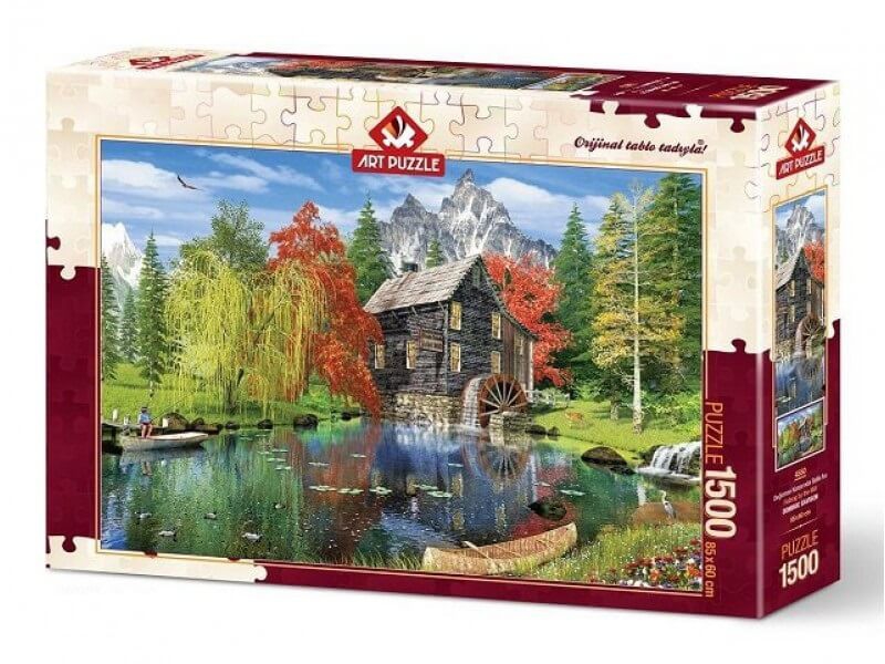 Puzzel Fishing by the Mill 1500 stukjes | Art Puzzle