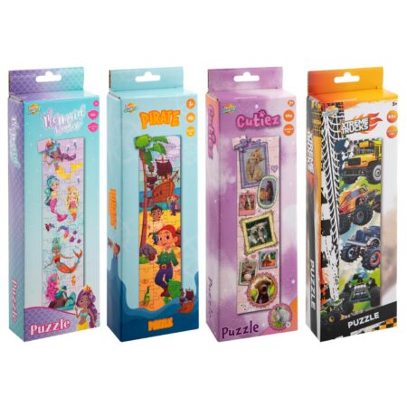 Puzzel hout long 48pcs 25x9x4cm 4ass | Toy Universe